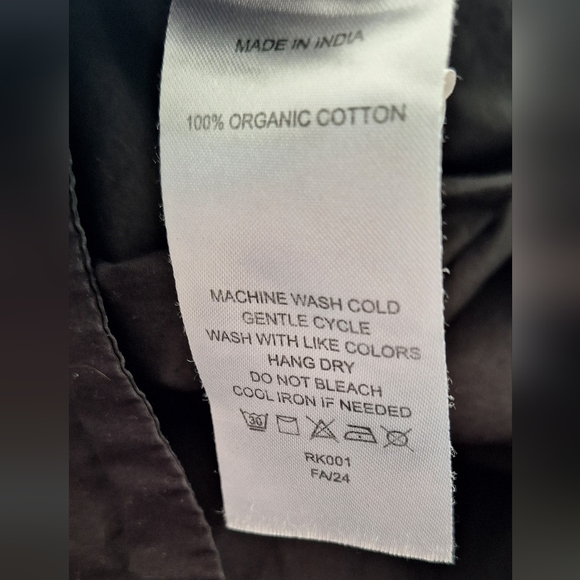 Quince Black Elastic Waist Maxi Skirt XL 100% Organic Cotton Poplin - Picture 5 of 5